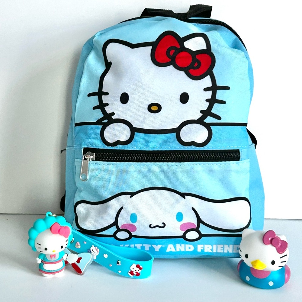 ❤️(HK0002) Hello Kitty Adorable 3-Piece Bundle. Small Backpack, Keychain & Duck - Picture 9 of 9